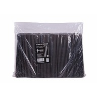 Rovné čierne papierové slamky - balenie 500 ks.