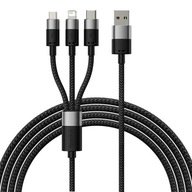 USB kábel Baseus Baseus StarSpeed ​​​​3v1, USB-C + micro USB + Lightning, 3,5 A,