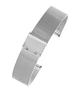 Sieťovaný náramok na hodinky JK, strieborný, 20 mm