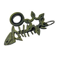 Keyrambit kľúčenka samuraj set spinner hviezda + shark flexi, zlatá farba Keyrambit kľúčenka samuraj set spinner hviezda + shark flexi, zlatá farba