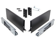 Matrix S Slim zásuvka L500 mm stredná H135 čierna tiché zatváranie plný výsuv Matrix S Slim zásuvka L500 mm stredná H135 čierna tiché zatváranie plný výsuv