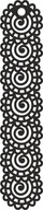 A7 Dekor prívesok čierny ažúrový ornament 18x90 cm