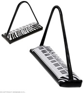 Nafukovacie klávesové piano s pruhmi Zebra Disco Keys z 80. rokov 57 cm Nafukovacie klávesové piano s pruhmi Zebra Disco Keys z 80. rokov 57 cm