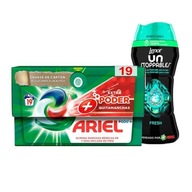 Ariel 19ks kapsúl uni+ Lenor Fresh 140g kryštál