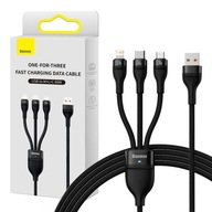USB kábel Baseus Flash II 3v1, USB-C 66W, 1,2m USB kábel Baseus Flash II 3v1, USB-C 66W, 1,2m
