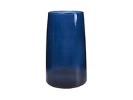 Sklenená svietniková váza v námorníckej modrej farbe
