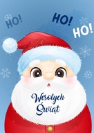 VIANOČNÉ KARTY Obálka Šťastný Santa Claus