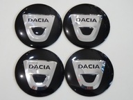 4 x hliníkové nálepky na stredové kryty na ráfiky DACIA 56 mm, čierne 4 x hliníkové nálepky na stredové kryty na ráfiky DACIA 56 mm, čierne
