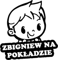 Nálepka ZBIGNIEW IN THE CAR 18x15 farieb Nálepka ZBIGNIEW IN THE CAR 18x15 farieb