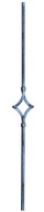 Kovaný kovový stĺpik 12x12, ozdobný stĺpik