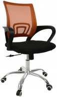 Emma kreslo kancelárska stolička oranžovo/čierny ventil