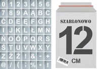 Opakovane použiteľné šablóny na maľovanie Písmená a čísla 12 cm Opakovane použiteľné šablóny na maľovanie Písmená a čísla 12 cm