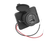 USB montážna nabíjačka s voltmetrom 12V 24V do auta, jachty, kempingu USB montážna nabíjačka s voltmetrom 12V 24V do auta, jachty, kempingu