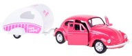 KOVOVÝ MODEL VOLKSWAGEN CHROBÁK S PRÍVESOM WELLY 1:34 KOVOVÝ MODEL VOLKSWAGEN CHROBÁK S PRÍVESOM WELLY 1:34