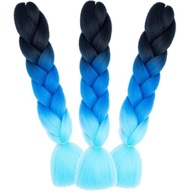 3x Ombre farbené syntetické vlasy na vrkoče 3x Ombre farbené syntetické vlasy na vrkoče