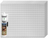 Nástenné panely Mosaic White DW08 10x + fix MX lepidlo Nástenné panely Mosaic White DW08 10x + fix MX lepidlo
