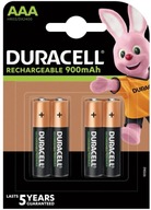 Kapacita batérie Duracell AAA 900 mAh 4 ks