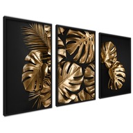 Plagáty Obrazy RÁM BLACK GOLD Leaf VEĽKÝ VÝBER