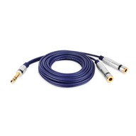 Káblový konektor Jack 6.3 - 2x Zásuvka 6.3 VITALCO 3.0m Káblový konektor Jack 6.3 - 2x Zásuvka 6.3 VITALCO 3.0m