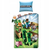 MINECRAFT detské obliečky 160x200 Halantex 100% bavlna Steve Creeper MINECRAFT detské obliečky 160x200 Halantex 100% bavlna Steve Creeper
