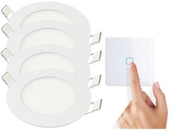Moderný halogénový panelový set 3W 4x + vypínač Moderný halogénový panelový set 3W 4x + vypínač