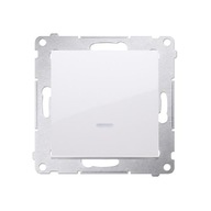 Simon 54 Jednoduchý vypínač s LED podsvietením, biely DW1AL.01/11 Simon 54 Jednoduchý vypínač s LED podsvietením, biely DW1AL.01/11