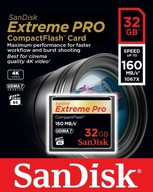 SANDISK Extreme PRO 32GB Compact Flash 160/150MB/s