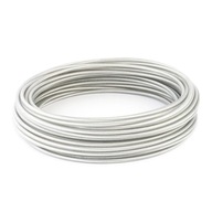 Oceľové lano, NEREZ INOX, kyselinovzdorné, z PVC, 2/3 mm, 7x7, 100m