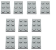 LEGO PLATE 2X3 SVETLO SIVÁ 4211396 3021 - 10 KS