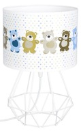 Detský nočný stolík a stolná lampa, medvedíky, E27 Detský nočný stolík a stolná lampa, medvedíky, E27