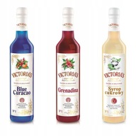 3x 490 ml Blue Curacao, Grenadina, cukrový sirup