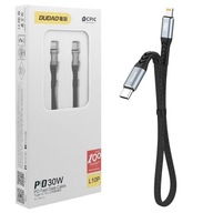 Krátky kábel pre Apple CarPlay USB-C Lightning 23 cm