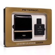 PETERSON pánsky set parfumová kožená peňaženka