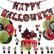 Halloweenske balóny Garland Kit čierna červená s a