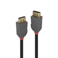 Kábel DisplayPort 1.2, LINDY Anthra Line 4K UHD M/M, čierny, 5m