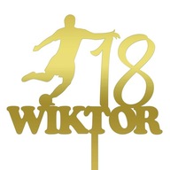 VRCHNÁ OZDOBA NA TORTU NÁPIS NARODENINOVÝ FUTBAL ZLATÝ VRCHNÁ OZDOBA NA TORTU NÁPIS NARODENINOVÝ FUTBAL ZLATÝ
