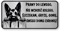 Pozor psov znak - nemecký ovčiak Pozor psov znak - nemecký ovčiak