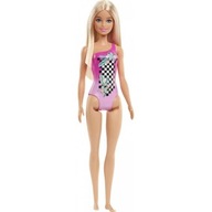 Plážová bábika Barbie Blonde v ružovom outfite