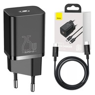 BASEUS RÝCHLA SIEŤOVÁ NABÍJAČKA USB-C UNIVERZÁLNA PRE TELEFÓN 25W + KÁBEL BASEUS RÝCHLA SIEŤOVÁ NABÍJAČKA USB-C UNIVERZÁLNA PRE TELEFÓN 25W + KÁBEL