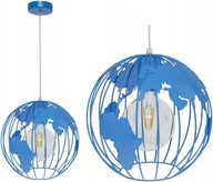 Závesná guľová lampa Blue Globe, stropný luster, LED E27 Závesná guľová lampa Blue Globe, stropný luster, LED E27