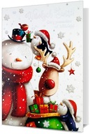 Vtipné veselé detské vianočné pohľadnice KStar33