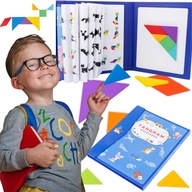 TANGRAMOVÉ MAGNETICKÉ BLOKY DREVENÉ PUZZLE darček pre dieťa TANGRAMOVÉ MAGNETICKÉ BLOKY DREVENÉ PUZZLE darček pre dieťa
