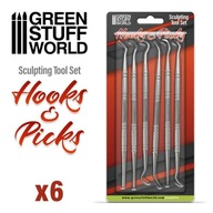 Nástroje Green Stuff Hook Pick Tools 6 ks.