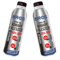 Sprej proti komárom a kliešťom 50% DEET 2X180ml BROS Sprej proti komárom a kliešťom 50% DEET 2X180ml BROS