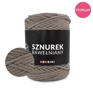 PREMIUM makramé struna 5mm / 100m / cappuccino PREMIUM makramé struna 5mm / 100m / cappuccino
