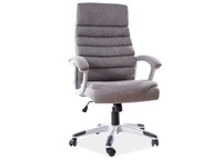 Q-087 otočná kancelárska stolička, sivý materiál SIGNAL