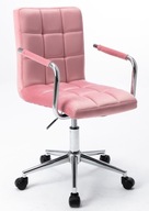 Kancelárska otočná stolička Q022 ružová látka