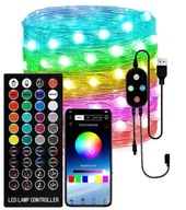 Lampy, 10m drôt, viacfarebné, hudobná aplikácia, IP65 Lampy, 10m drôt, viacfarebné, hudobná aplikácia, IP65
