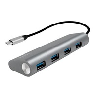 Hub 4xUSB 3.1, USB-C, hliníkový kryt