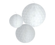 Ozdobná rozeta 3 gule, biela 15cm, 20cm, 25cm Ozdobná rozeta 3 gule, biela 15cm, 20cm, 25cm